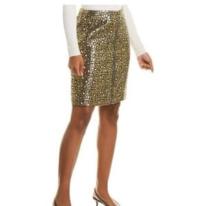 J. McLaughlin Perita skirt in a vintage daisy jacquard pattern Size 0